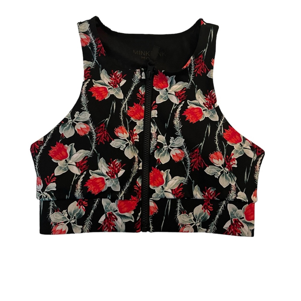 MINKPINK small zippered sports bra crop top